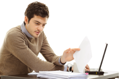 Self_study_image Man Studying at desk